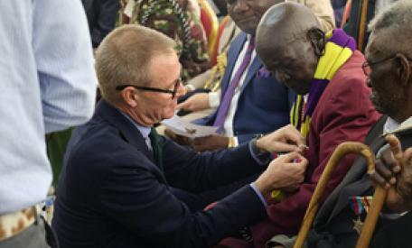 British High Commissioner to Kenya, Neil Wigan, presented replacement medals to 15 veterans from Western Kenya region who served in the British Army during World War II.