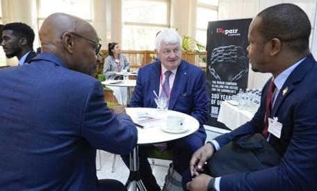 Brussels event - Denis O'Brien, Jean Marie Theodat, Simba St Bernard